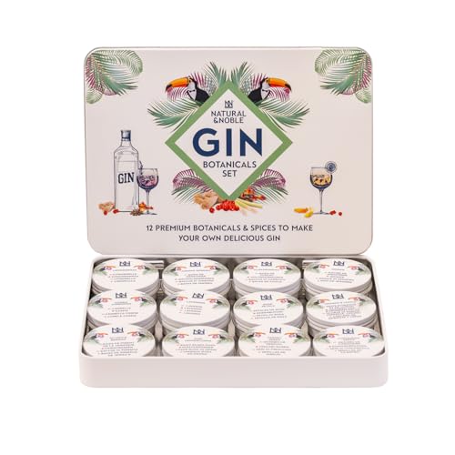 Foto von 12 Premium Gin Botanicals DIY Gin-Set. Gin-Gewürz-Geschenk