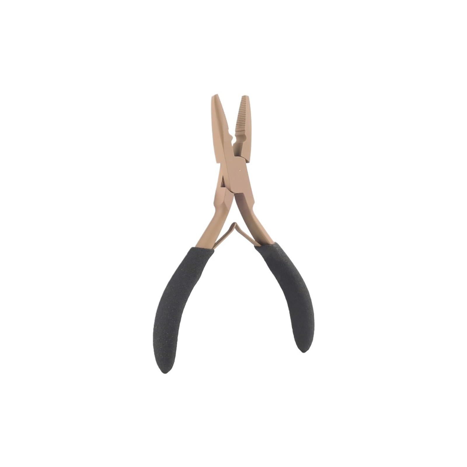 Hair Extension Pliers Hair Extension Pliers for Micro Rings Beads Closer Microlink Plier for Sewing Weft Extensions Feather(Brown)