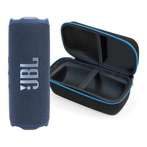 Image of JBL Flip 7 (Blue) + Bundle with divvi! Protective Hardshell Case (Black)