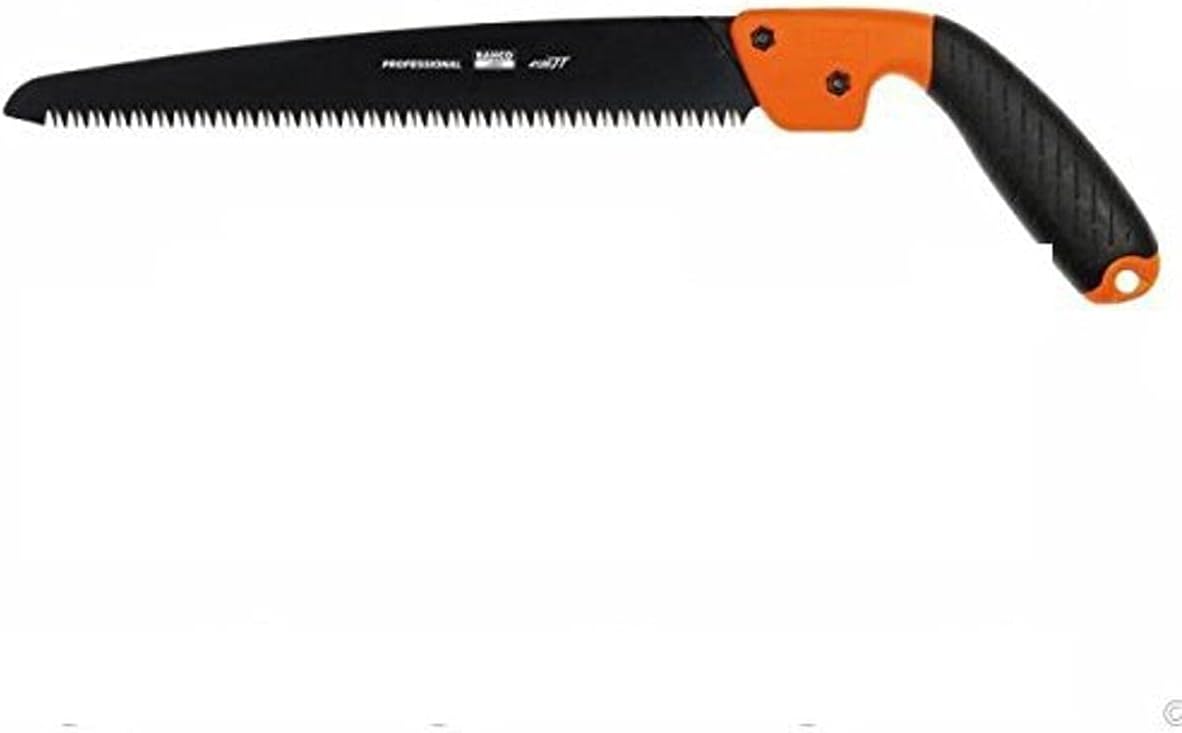 Bahco 4124-JT-H 7 TPI Pruning Saw with Safety Holster, Black/Orange, 240 mm
