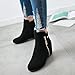 CSRZPMG Women Wedge Fashion Ankle Boots Side Zipper Casual Suede Round Toe Wedge Heeled Booties Winter Comfy Dress High Heel Short Boots
