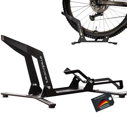 SHREDBROTHERS Fahrradständer Rad Mountainbike Fahrradhalter Boden 26 - 29 Zoll E Bike MTB Rennrad Ständer eBike Ständer f. Hinterrad und Vorderrad Ausstellungsständer Abstellständer