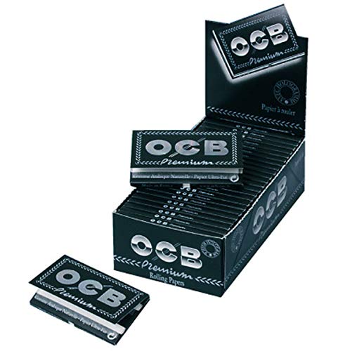 OCB Lot de 2 boîtes de Papier à Rouler Noir 50 x 50 cm