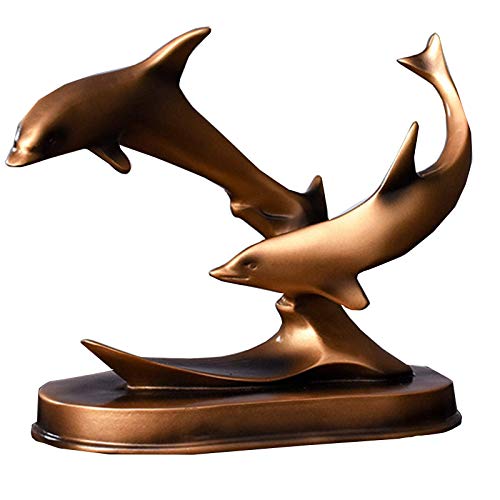 Statue dauphin porte-bonheur, cadeau idéal pour bureau et maison