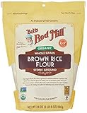 Bob's Red Mill Organic Brown Rice Flour, 24oz (Pack of 1) - Non GMO, Whole Grain, Vegan, Kosher