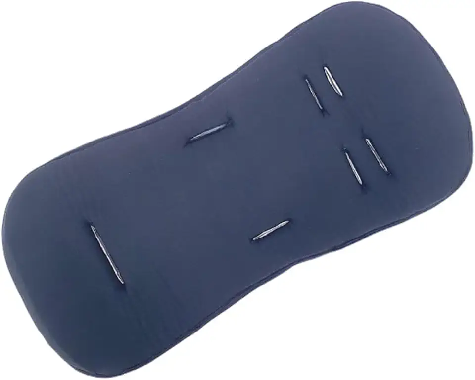 Colchonete para Carrinho de Bebê e Bebê Conforto Almofada Extra Acolchoada Capa (PRETO)