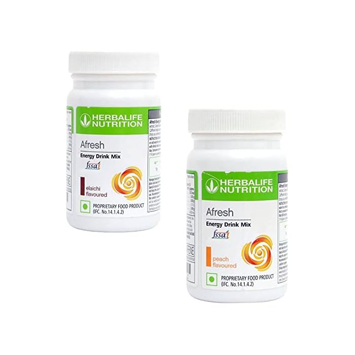 Buy HERBALIFE Afresh Energy Drink Mix Elaichi Flavor & Peach Flavor