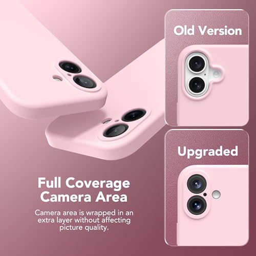 Image of Magnetic for iPhone 16 Plus Case, Compatible with MagSafe, [Full Camera Protection][Screen Protector] Silicone Shockproof Protective Phone Case for iPhone 16 Plus 6.7 inch, Chalk Pink