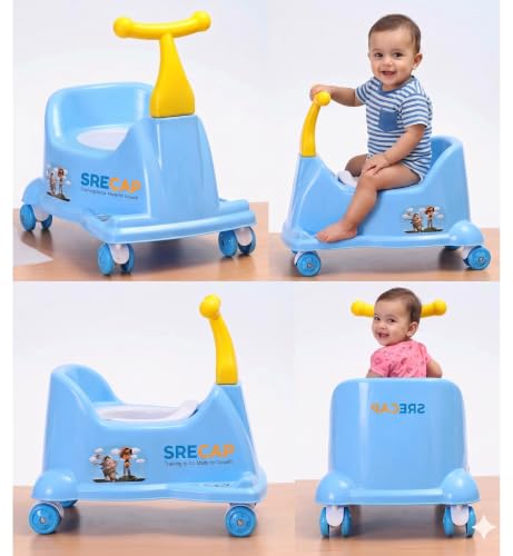 Image of The SRECAP 2-in-1 Potty Training Scooter is an innovative developmental tool designed to turn potty training into a fun, stress-free experience (Blue colour)