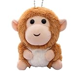 Generisch Affe Schlüsselanhänger,Sammelbarer Puppen-Anhänger Schlüsselring - Plüschtier Affe Spielzeug für Kinder - für Rucksack, Handtasche, Handyhülle, Familie, Freunde, Kinder, Mädchen,