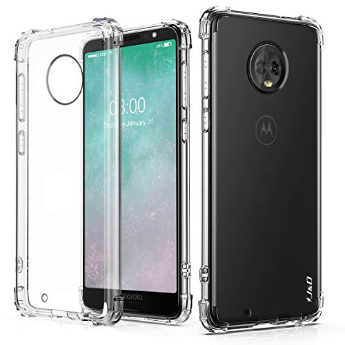 J&D Case Compatible for Moto G6 Case, Corner Cushion Ultra Clear Shock Resistant Protective Slim TPU Bumper Case for Motorola Moto G6 Bumper Case, Not for Moto G6 Plus/G6 Play