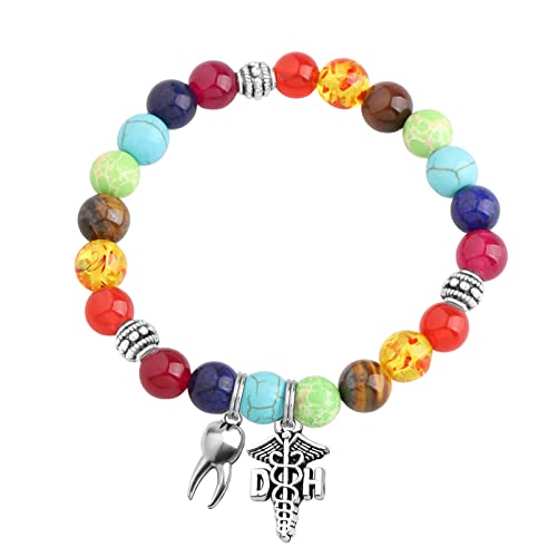 MYOSPARK Dentist Gift RDH Gift Registered Dental Hygienist Bracelet Dental Hygienist Prayer Gift Dentist Graduation Gifts for Dental Student (UK RDH Dental BR) - Image 2