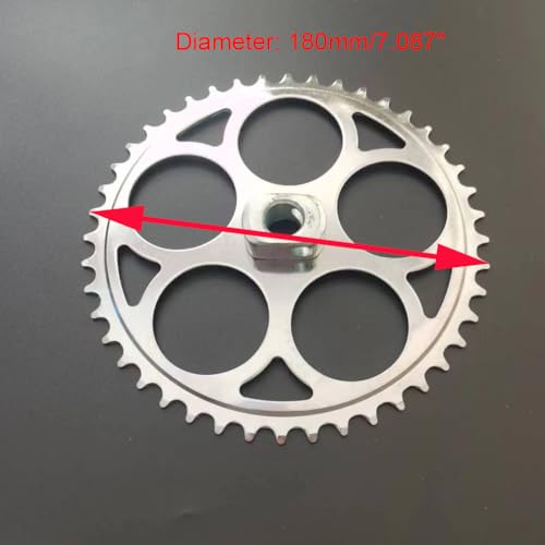 ZZRSDAN 3pcs Chrome Wide Crank w/ 44T Sprocket w/Extended Bottom Bracket Assembly by ZZRSDAN - Image 3