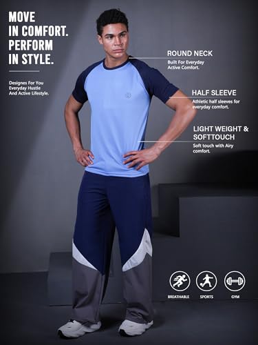 Image of CHKOKKO Gym T Shirts for Men Workout Quick Regular Dry Fit Sports Tshirt for man Breathable Moisture-Wicking Half Sleeve Round Active wear Running Boys T Shirt