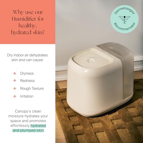 Image of Canopy Large Room Humidifier, White, Large Room Humidifier, Large Living Space, 36HR Run Time, 5.5L Tank - Includes Canopy Humidifier Plus, Diffusion Well, Unwind Aroma, Filter, Power Cord & Adapter
