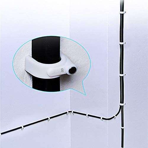200 Pack Nail in Cable Clips Ethernet Cable Nails Tacks Clips 8mm for CAT6, Coax Cable, Ethernet Cable, TV Wire Cable, Telephone Cable, Print Cable, White