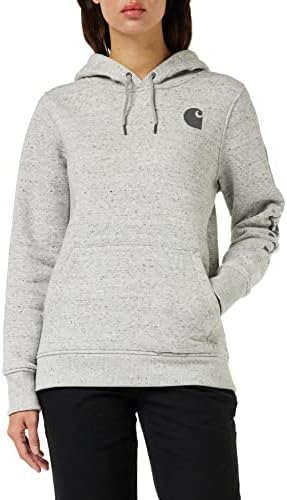 Carhartt Women's Clarksburg Graphic Sleeve Pullover Sweatshirt (Regular and Plus Sizes), Asphalt Heather NEP, X-Small