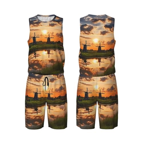 Maillot de basket-ball haut de gamme ensemble 2 pièces motif Pays-Bas