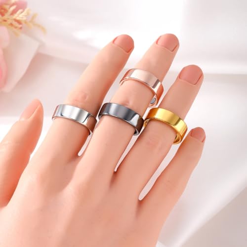 2PCS Magnetic Rings for Women Anti Snoring Ring Auvulis Migraine Rings Titanium Ion Magtherapy Lymphatic Drainage Rings Lymph Nodes Acupuncture Therapy Stainless Steel Ring For Women Men Health Jewelry Gifts2