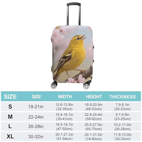 Rustic Birds Elastic Luggage Cover Suitcase Protector for 19-32 Inch Suitcases | Universal Stretchable Travel Bag Cover | Anti-Scratch, Washable with Zipper Closure XL2