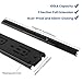 LONTAN Black Basic Full Extension Drawer Slides 22 Inch 1 Pair Side Mount Kitchen Cabinet Glides Tool Box Trash Can Drawer Runners Heavy Duty Ball Bearing Rails 100LB Capacity