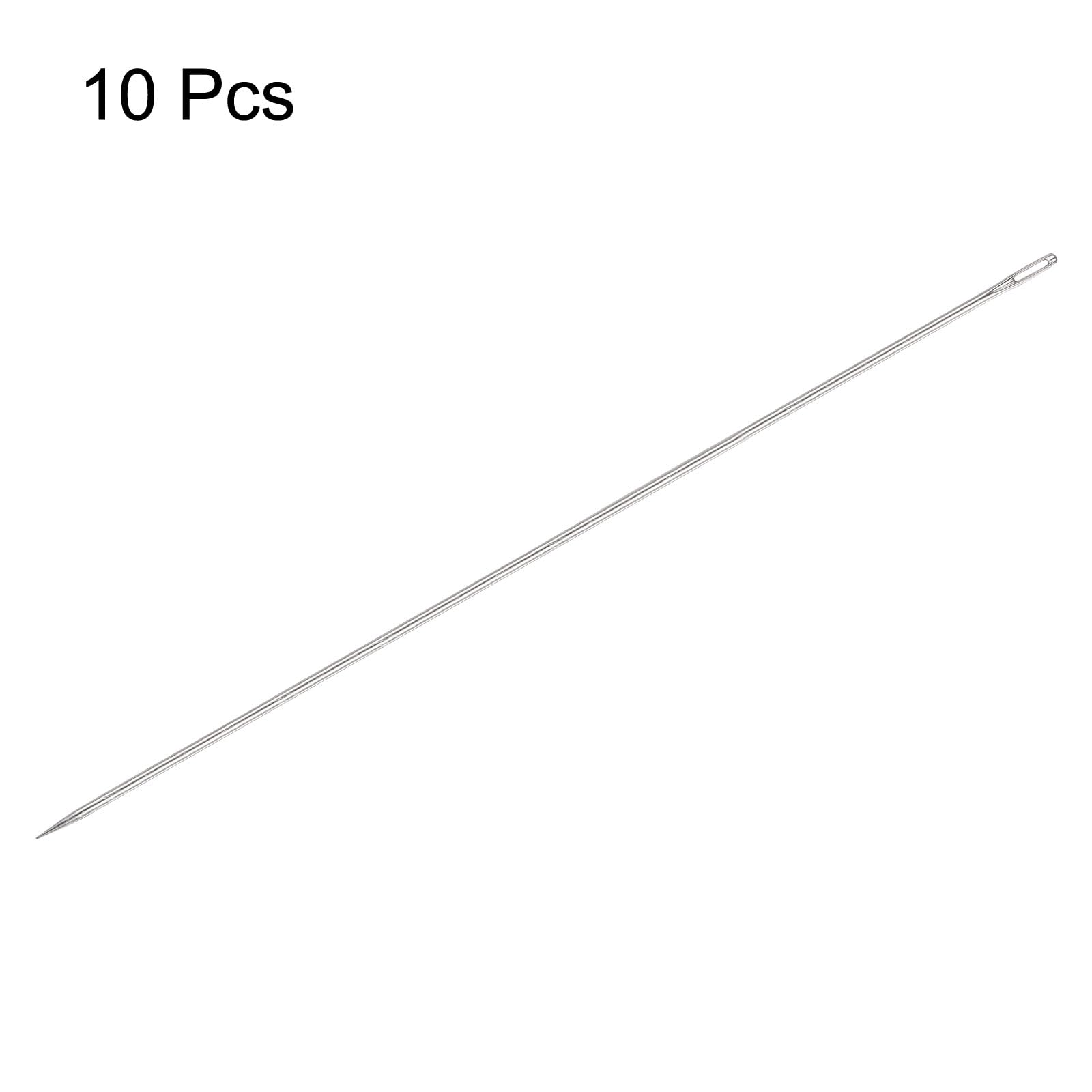 uxcell 10pcs 12 Inch Upholstery Needles Large Eye Stitching Needles Stainless Steel Straight Hand Sewing Needles for Home Hand Sewing Leather Tapestry Embroidery Tufting Webbing Carpet - Image 3