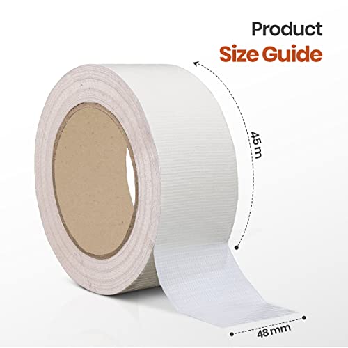 Confezione da 3 nastri bianchi per canali, 48 mm x...