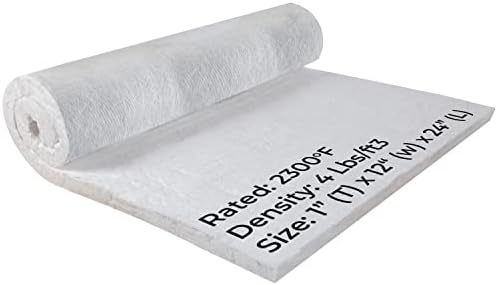 Simond Store Ceramic Fiber Insulation Blanket, 4# Density 2300F, 1 x 12x 24&acirc;&euro; Fireproof Insulation for Fireplace, Forge, Furnace, Kiln, Wood Stove, Pizza Oven