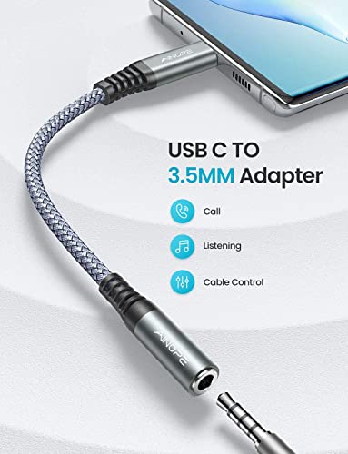 Adaptador USB-C para P2 3.5mm auxiliar 32 bits 384 Khz 15 cm