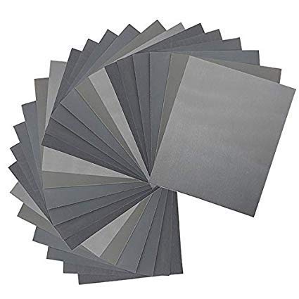 sarrah Silicon Carbide Sand Paper Wet/Dry 400, 600, 1000, 1500, 2000, 2500, 3000 Grit for Automotive Sanding Metal Polishing Wood -24 Pieces | Standard, Black (B08DR2N44C) Amazon Price History, Amazon Price Tracker