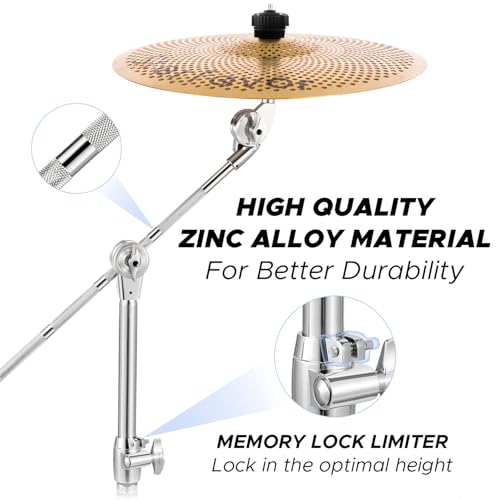 Starfavor Boom Cymbal Stand Double Braced Legs Adjustable Height 22\"-49\", Heavy Weight Stand for Sturdiness with Non-Slip Rubber Feet ( ST 800)