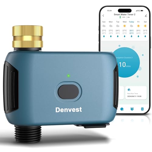 WiFi Water Timer with Brass Inlet, 1 Zone Smart Sprinkler