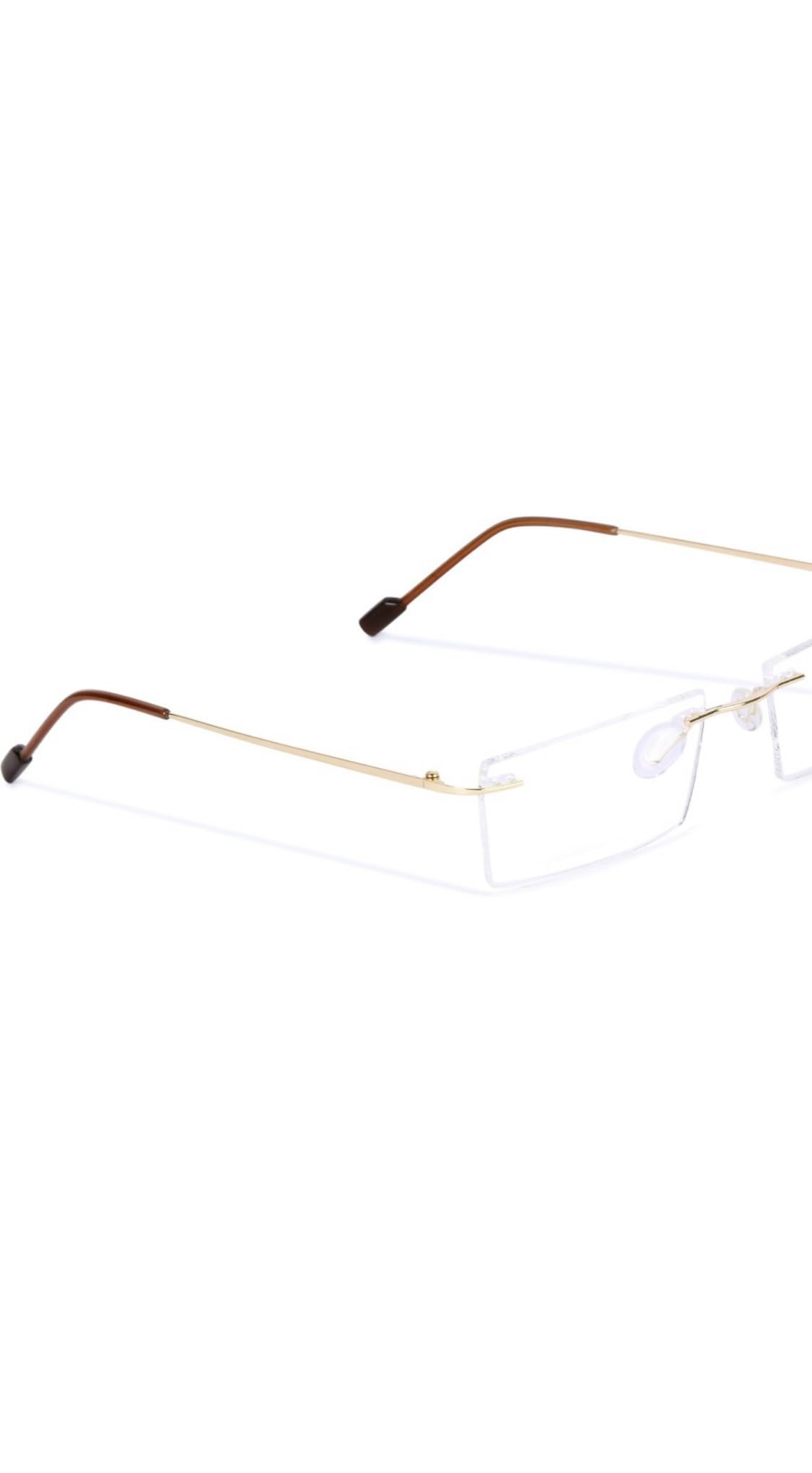 Jodykoes® Premium Rimless Frame for Women and Men: Stylish Rectangle Spectacle Eyeglasses with Anti-Glare Coating - Image 3 thumbnail