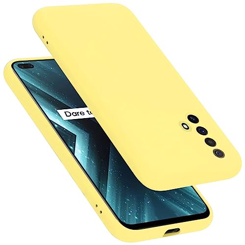 Cadorabo Funda de Silicona Compatible con Realme X3 / X3 SuperZoom / X50 5G, Funda Protectora de Cuerpo Completo para X3 / X3 SuperZoom / X50 5G- Resistente a arañazos fundade TPU - Liquid Amarillo