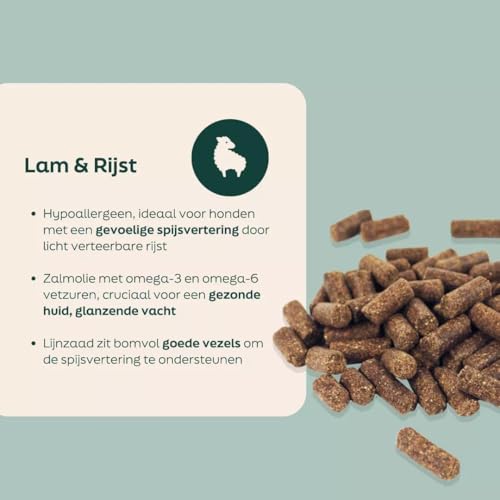 WOOOF Lamm & Reis 14kg kaltgepresstes, getreidefreies und hypoallergenes Hundefutter | Trockenfutter, leicht verdaulich, ohne Weizengluten