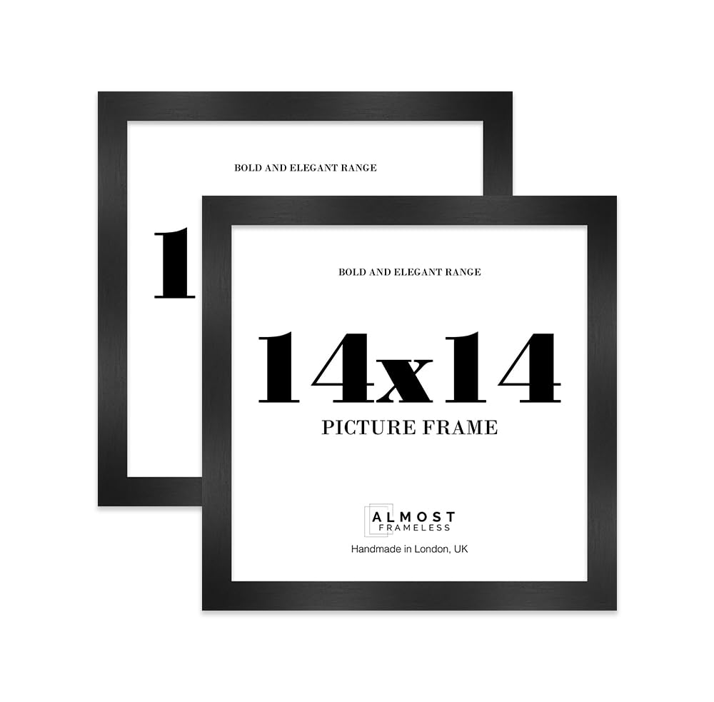 14x14 Picture Frame, Display 14x14 Pictures (22.9 x 15.2cm) Picture Frame for wall Display - Black - 2 Pack — image 1