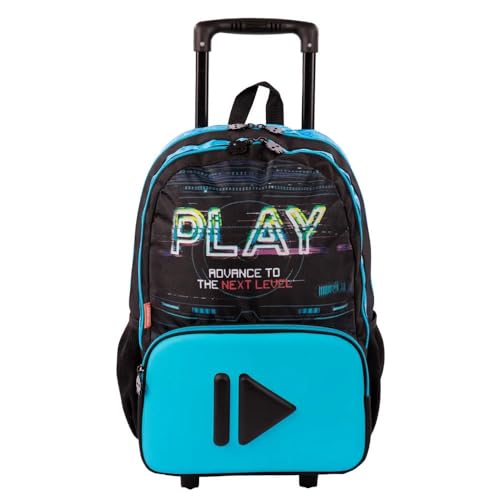 Mochila Sestini Com Rodinhas Escolar X Start Grande Azul