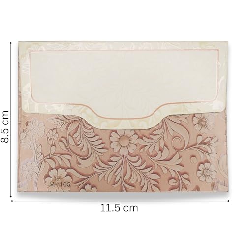 Image of Fonsie cash shagun Pocket small size (4.53 * 3.35 inches) fancy design envelopes pack of 30 for gifting money on wedding gift, baby shower gift, shagun, family gatherings, Cream flower..