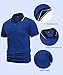 ZITY Mens Polo Shirts Casual Short Sleeve Athletic T-Shirts Classic Contrast Collar Shirt with Pocket Golf Polo Shirt for Men Royal Blue