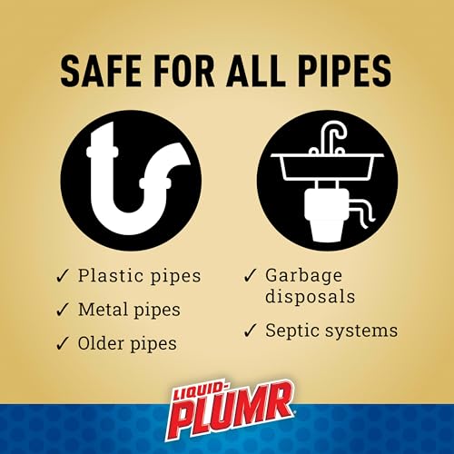 Image of Liquid-Plumr Advanced Action Clog Destroyer Gel, Removes Multiple Types of Clogs including Hair, Deodorizes and Freshens, Safe for All Septic Systems and Pipes, 2 Bottles, 32 fl. oz. Bottle