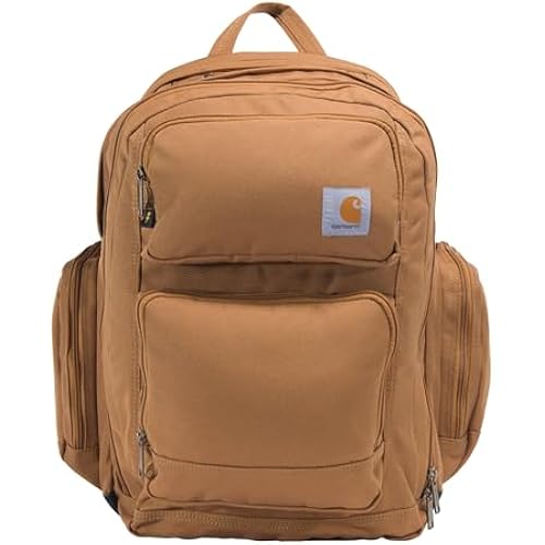 Carhartt 35L Triple-Compartment Backpack, Durable Pack with Laptop Sleeve and Duravax Abrasion Resistant Base