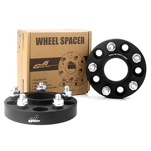 GAsupply 鍛造ワイドトレッドスペーサー PCD114.3 5H 内径60.1 M12XP1.5 厚さ25mm ワイトレハブリング一体 マットブラック【2枚セット】 41TiMA18r3L.jpg