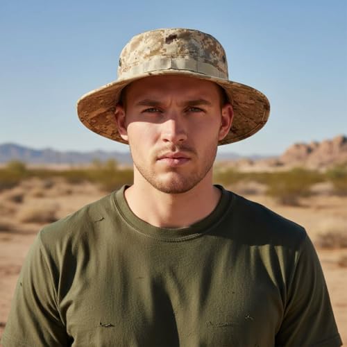 Image of Sun Hats for Men Women Bucket Hat UPF 50+ Boonie Hat Foldable UV Protection Hiking Beach Fishing Summer Safari