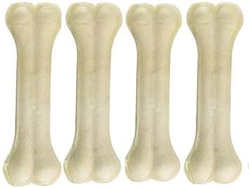 5 Inch Dog White Pressed Chew Bone Pack of 4 Bones Chicken Dog Chew (400 g, Pack of 1)