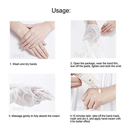 Nourishing Hand Peel Mask, 40g Hand Mask Exfoliating Moisturizing Whitening Fading Fine Lines Hand Care Mask Dry Hand Mask for Dry Hand Spa - Image 6