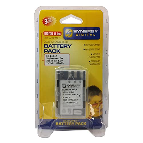 Synergy Digital Digital Camera Batteries, Compatible With Vivitar Viv-Nb-El9 Digital Camera Batteries (Li-Ion, 7.4V, 1400 Mah), Set Of 4 #TOP6