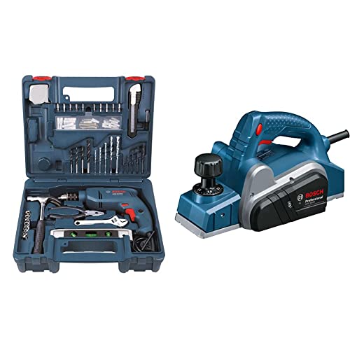 Image of BOSCH Professional GSB 500 RE Corded-Electric Drill Tool Set, 10 mm, 500 Watt, 1 Year Warranty, Blue