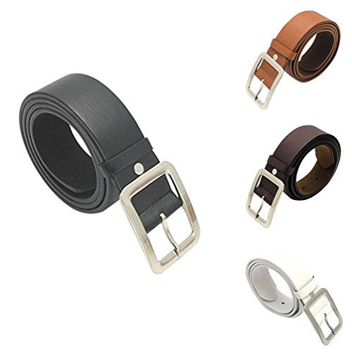Floralby Classic Men Women Faux Leather Belts Casual Business Waist Belt Strap2