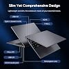 15.6 inch Laptop Computer, 1920x1080 IPS Screen, 12GB DDR5 RAM / 512GB SSD, N95(Beats N5095) Processor Notebook PC, Support Fingerprint, WiFi 5, BT, Full Size Keyboard