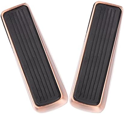 Hadme Door Stopper Stop Chrome Rubber Wedge Heavy Duty Tall Non-Slip Doorstops for Home, Office, Shop, School, Rose Gold (Pack of 2)